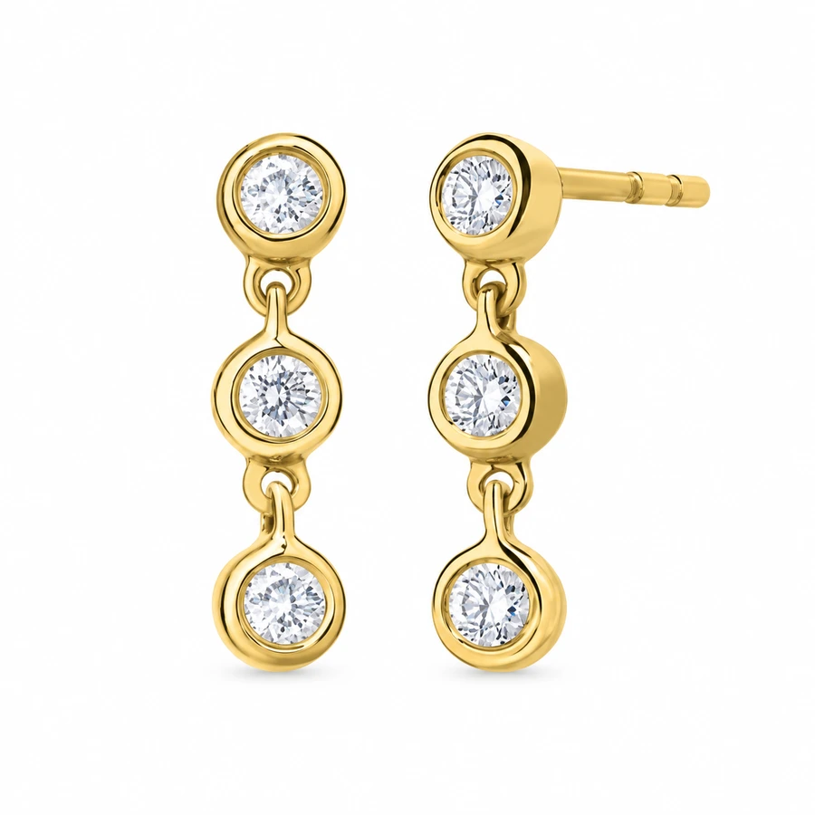 Triple Bezel Diamond Drops