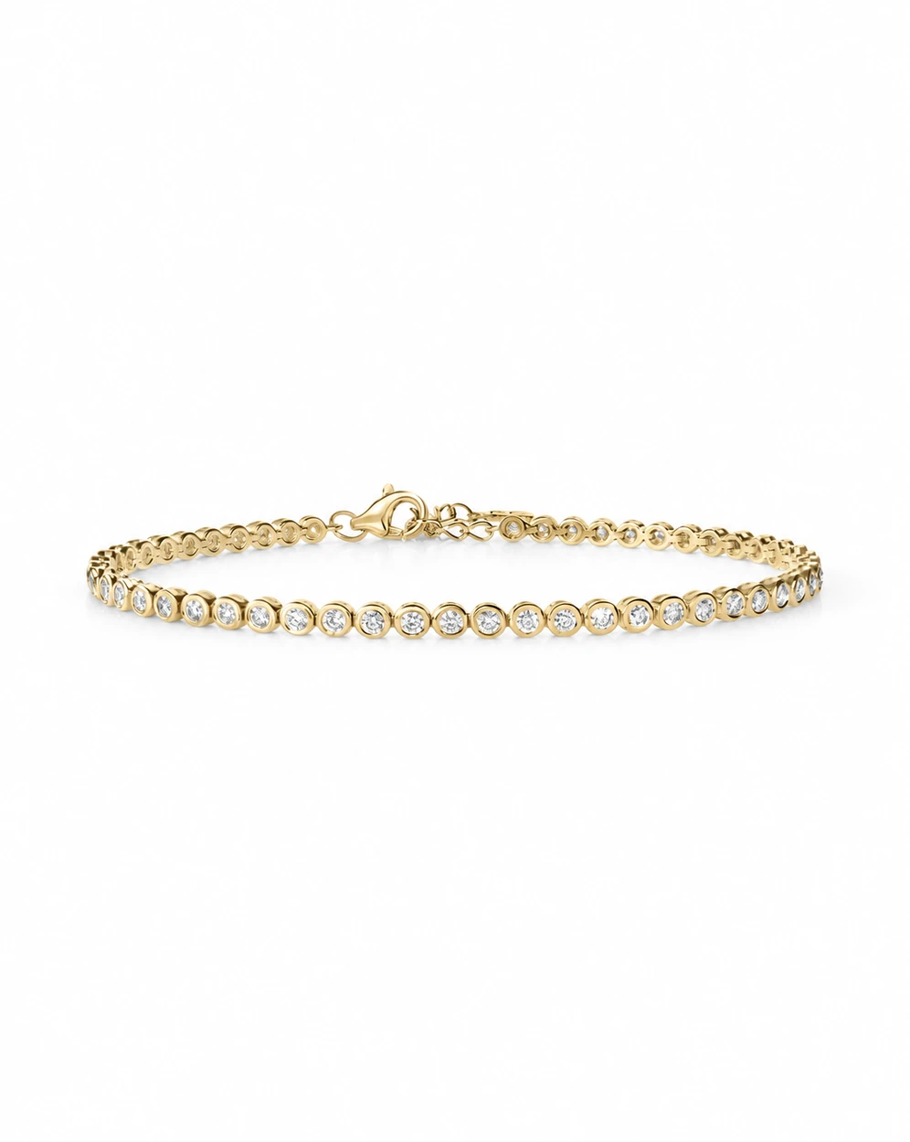 Bezel Diamond Tennis Bracelet