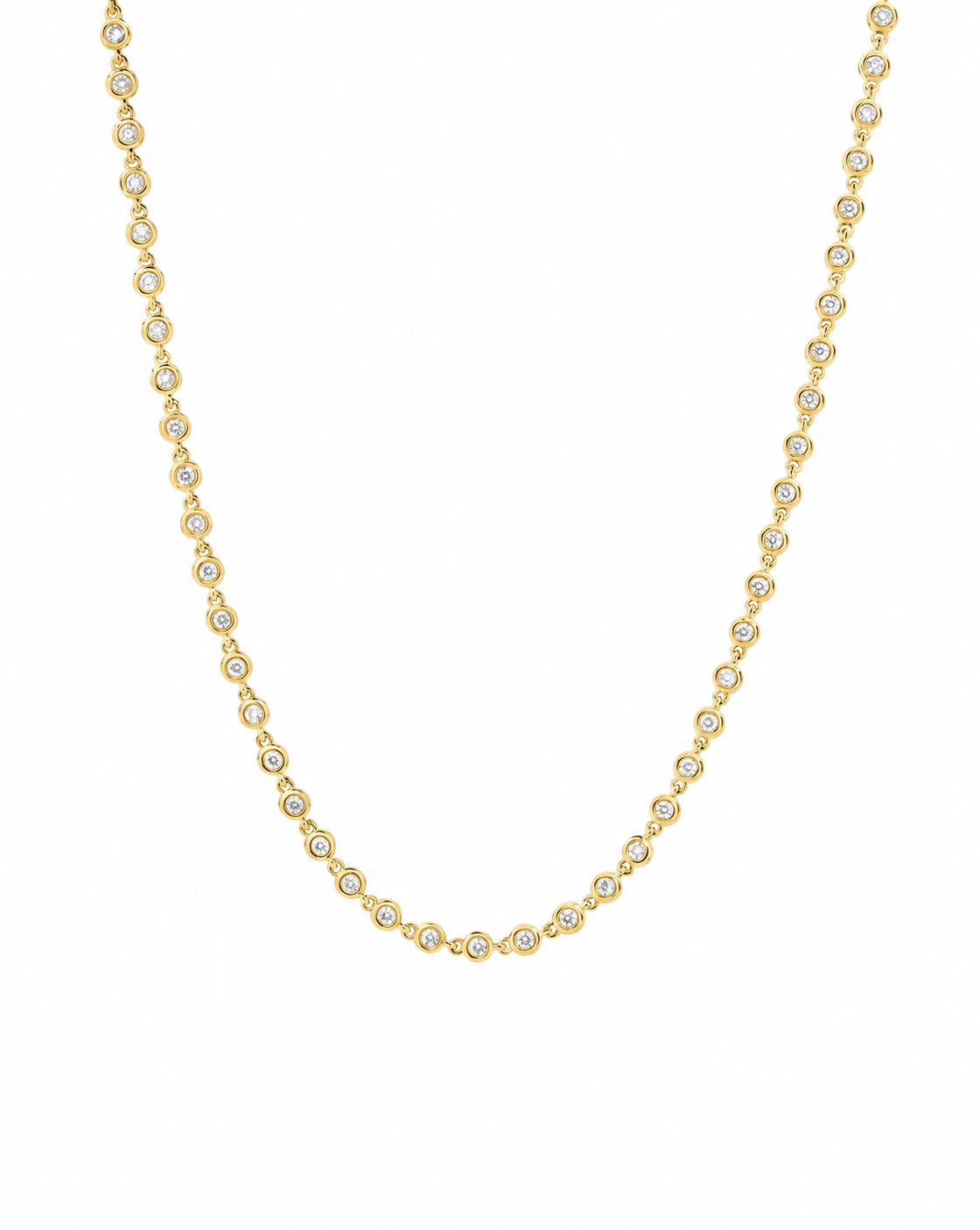 Bezel Lab Diamond Necklace — Studio view