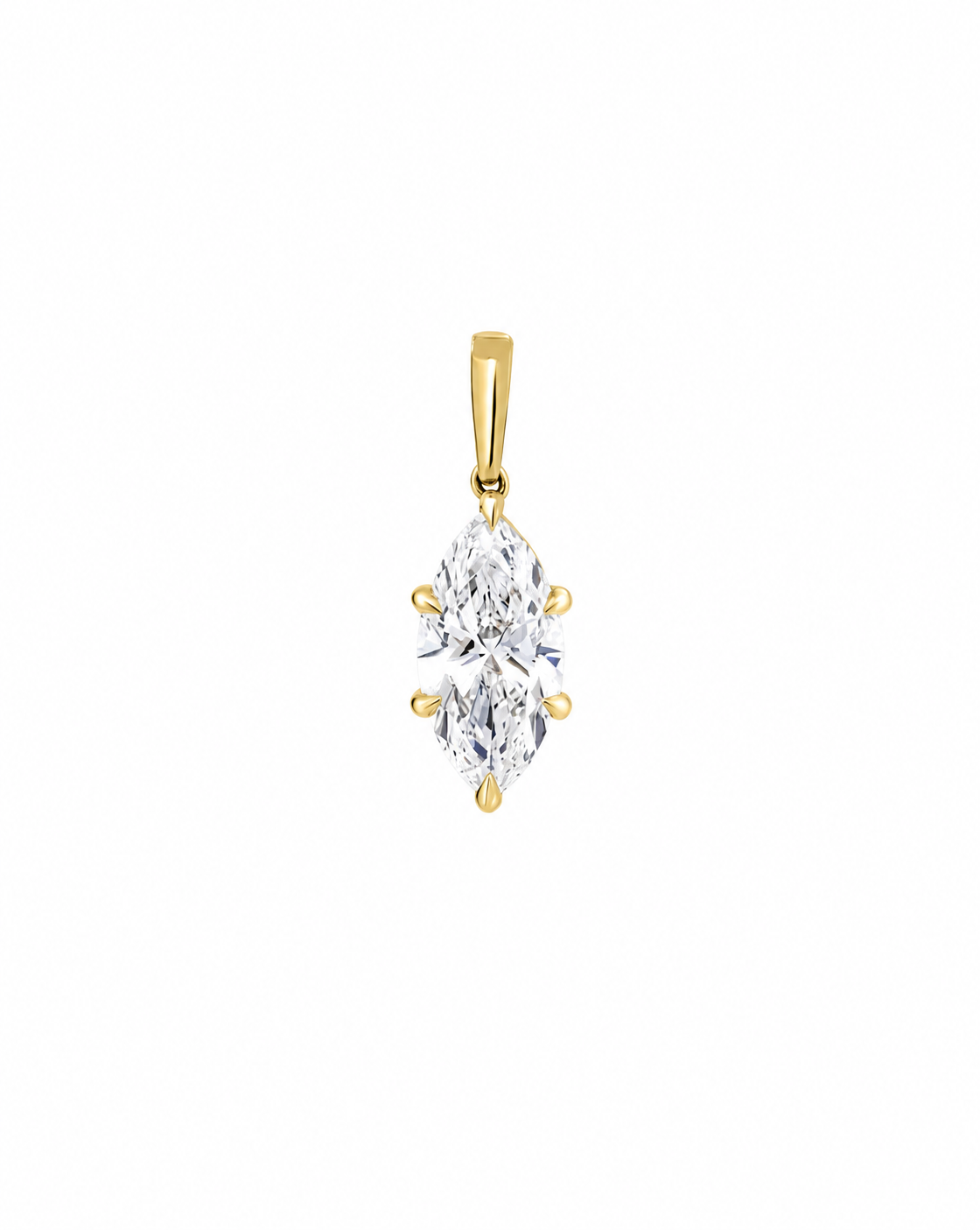 Marquise Lab Diamond Pendant — Studio view