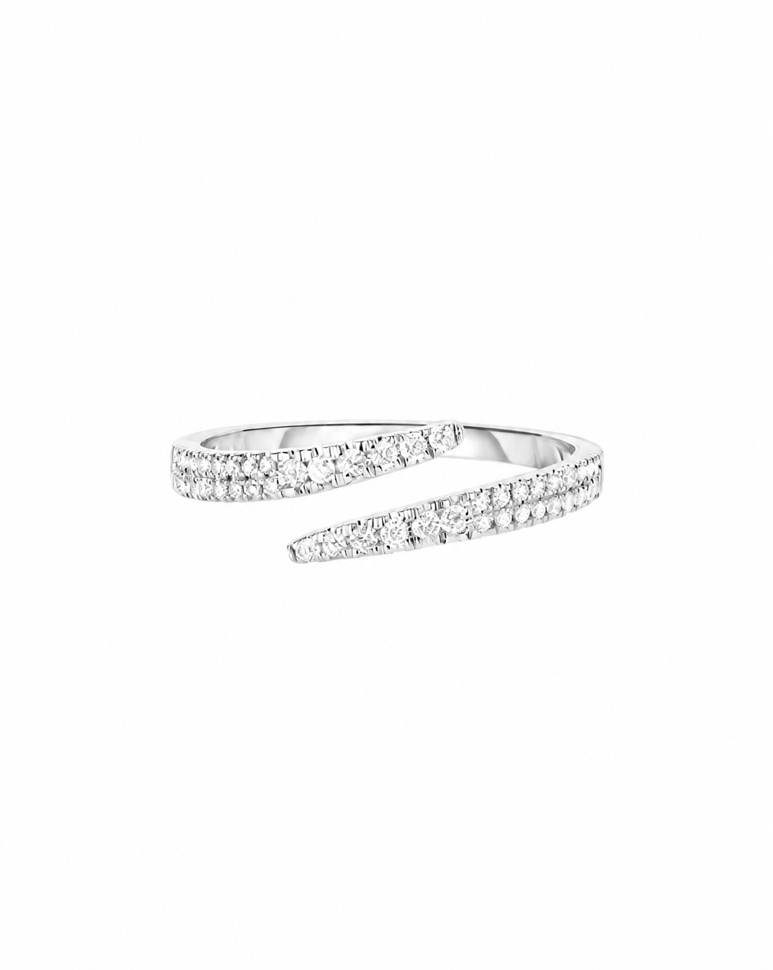 Open Diamond Wrap Ring