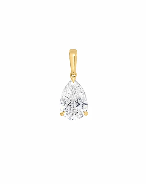 Pear Lab Diamond Pendant