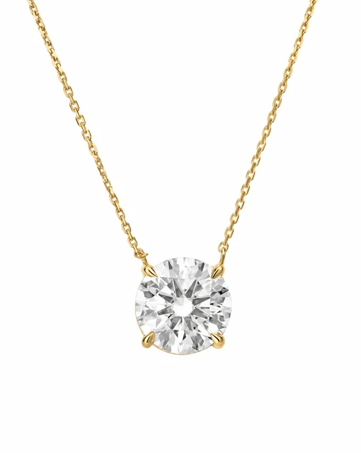 Round Lab Diamond Necklace